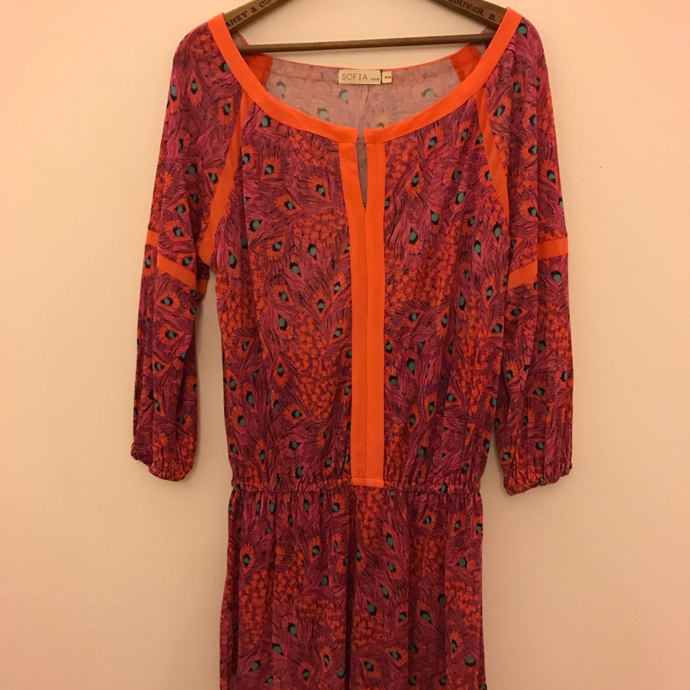 Sophia long sleeve short dress